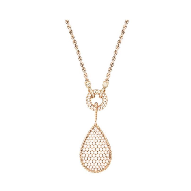 Boucheron Serpent Boheme Pink Gold Diamond XXL Motif Pendant JCL00931M