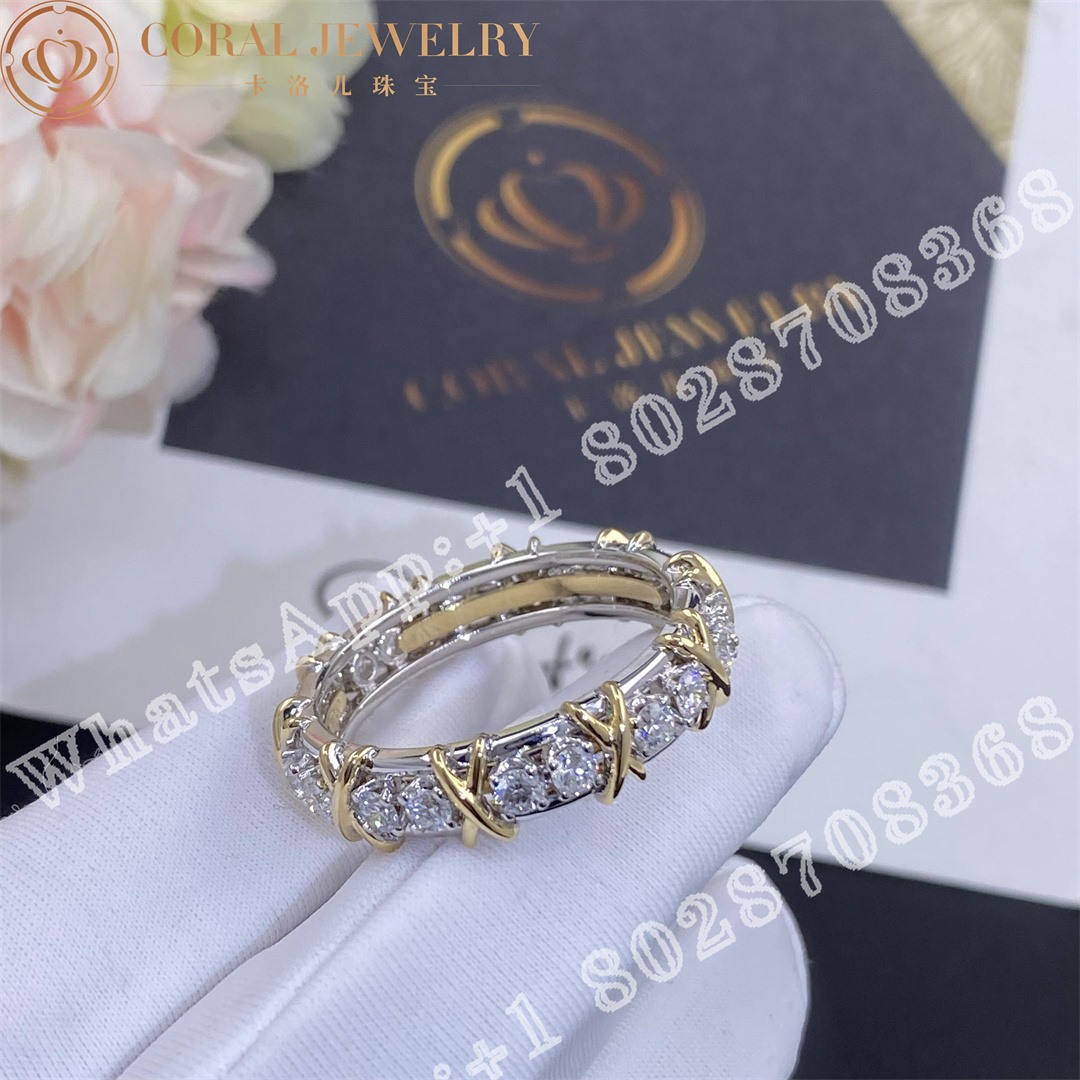 Tiffany Schlumberger Sixteen Stone Ring in Yellow gold and Platinum - Image 3