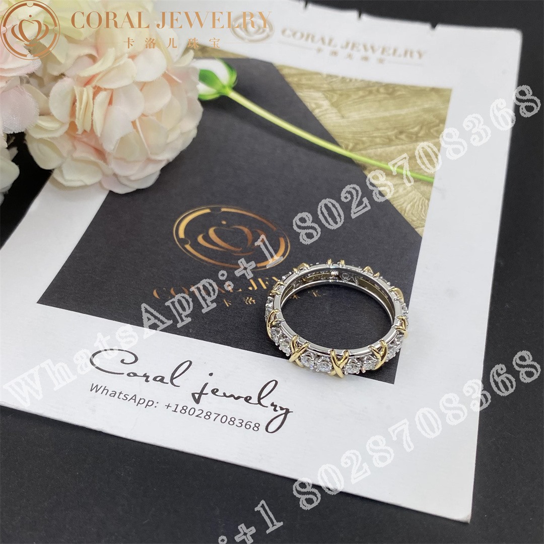 Tiffany Schlumberger Sixteen Stone Ring in Yellow gold and Platinum - Image 5