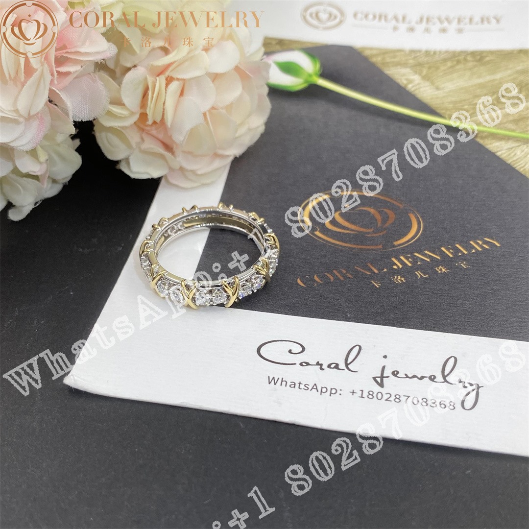 Tiffany Schlumberger Sixteen Stone Ring in Yellow gold and Platinum - Image 6