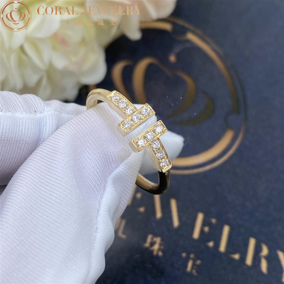 Tiffany T Diamond Wire Ring in 18k Gold
