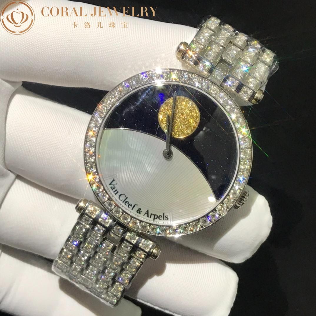 Van Cleef & Arpels Lady Arpels Day and Night Watch White gold, Aventurine, Diamond, Mother-of-pearl, Sapphire VCARN9VL00