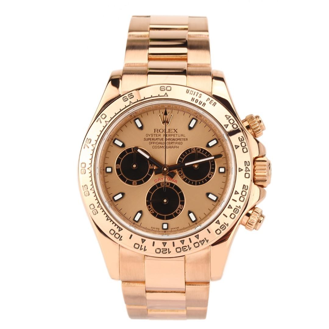 Rolex Cosmograph Daytona Gold-faced Black Small-eye Dial 18k Gold Watch M116505-0009