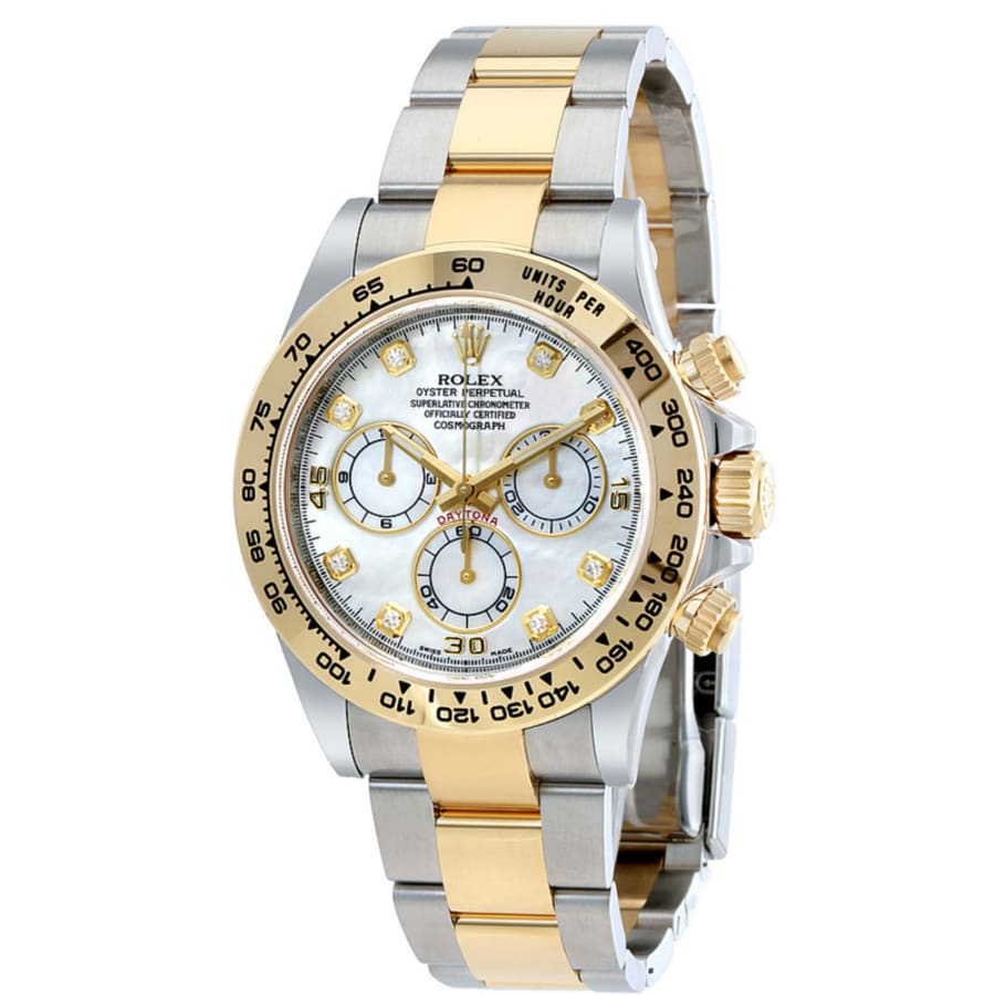 Rolex Cosmograph Daytona Gold Steel Diamond Dial Mens Watch M116503 0007