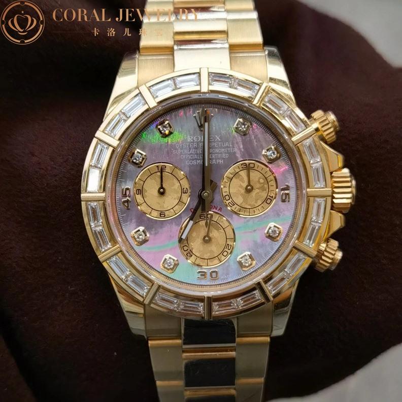 Rolex Cosmograph Daytona Grey Mother-of-pearl Dial 18k Gold Watch 116568BR