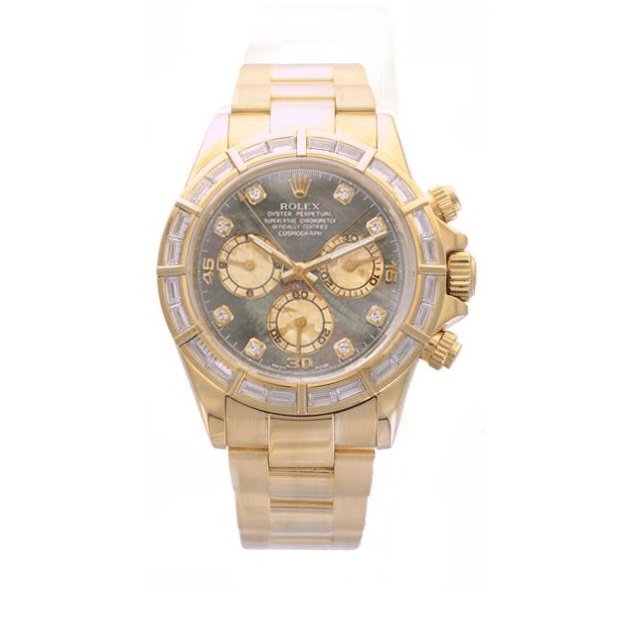 Rolex Cosmograph Daytona Grey Mother-of-pearl Dial 18k Gold Watch 116568BR