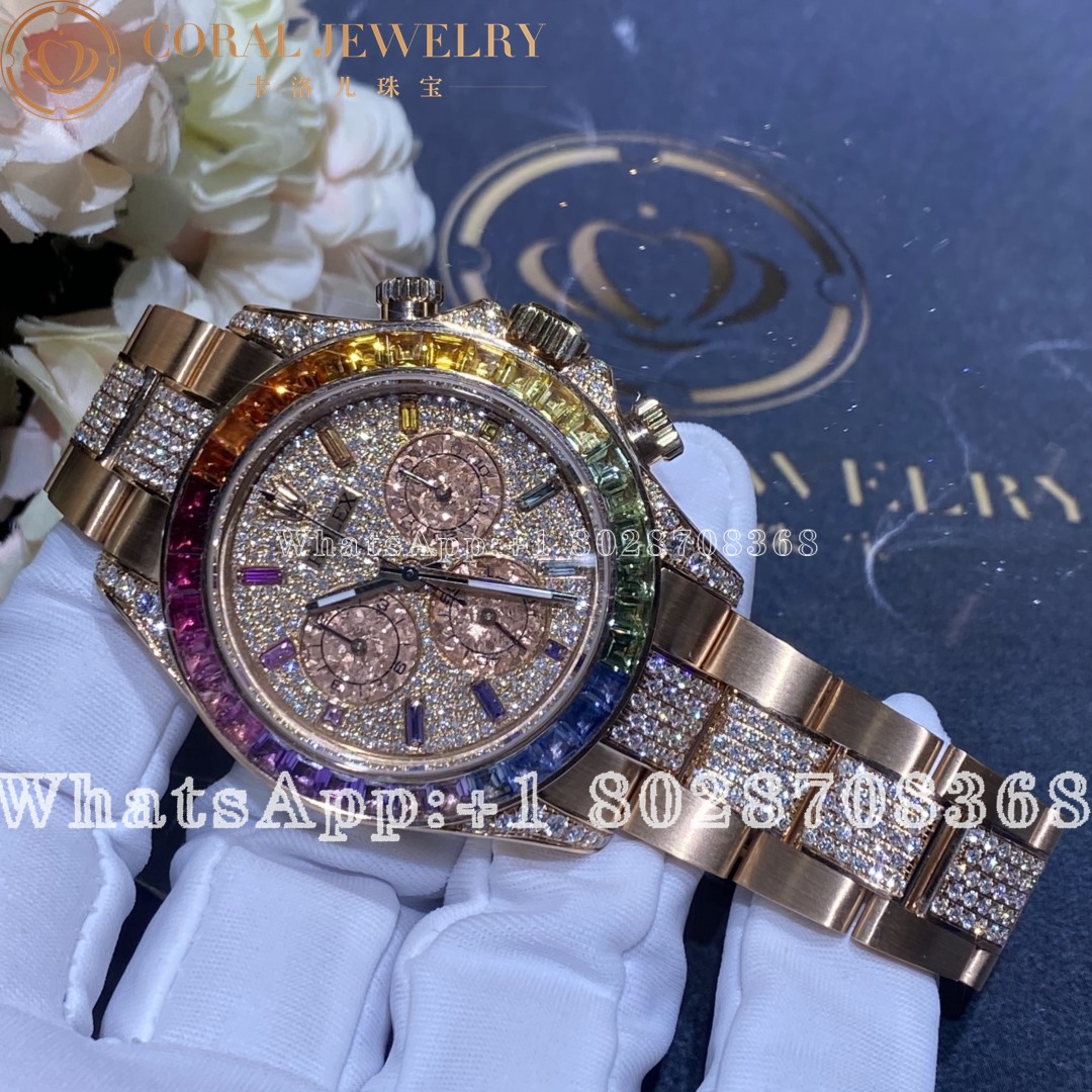 Rolex Cosmograph Daytona Rainbow Pave Rose Gold 116595rbow 0002 Coral (21)