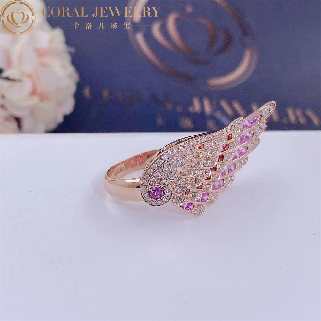 Garrard Wings Embrace Pink Sapphire and Diamond Ring In 18ct Rose Gold