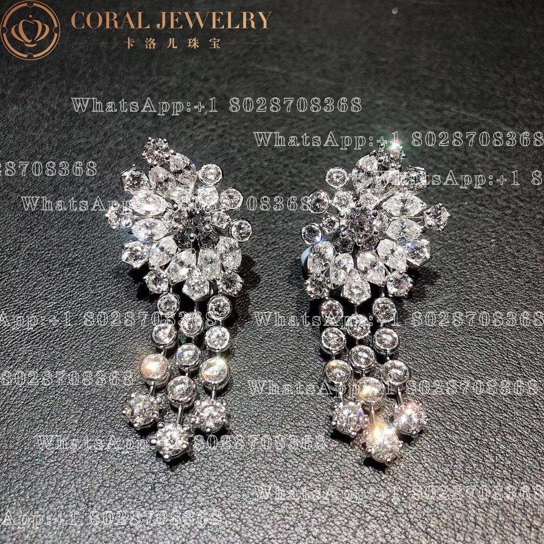 Van Cleef & Arpels High Jewelry earrings . Platinum, white gold, diamonds.