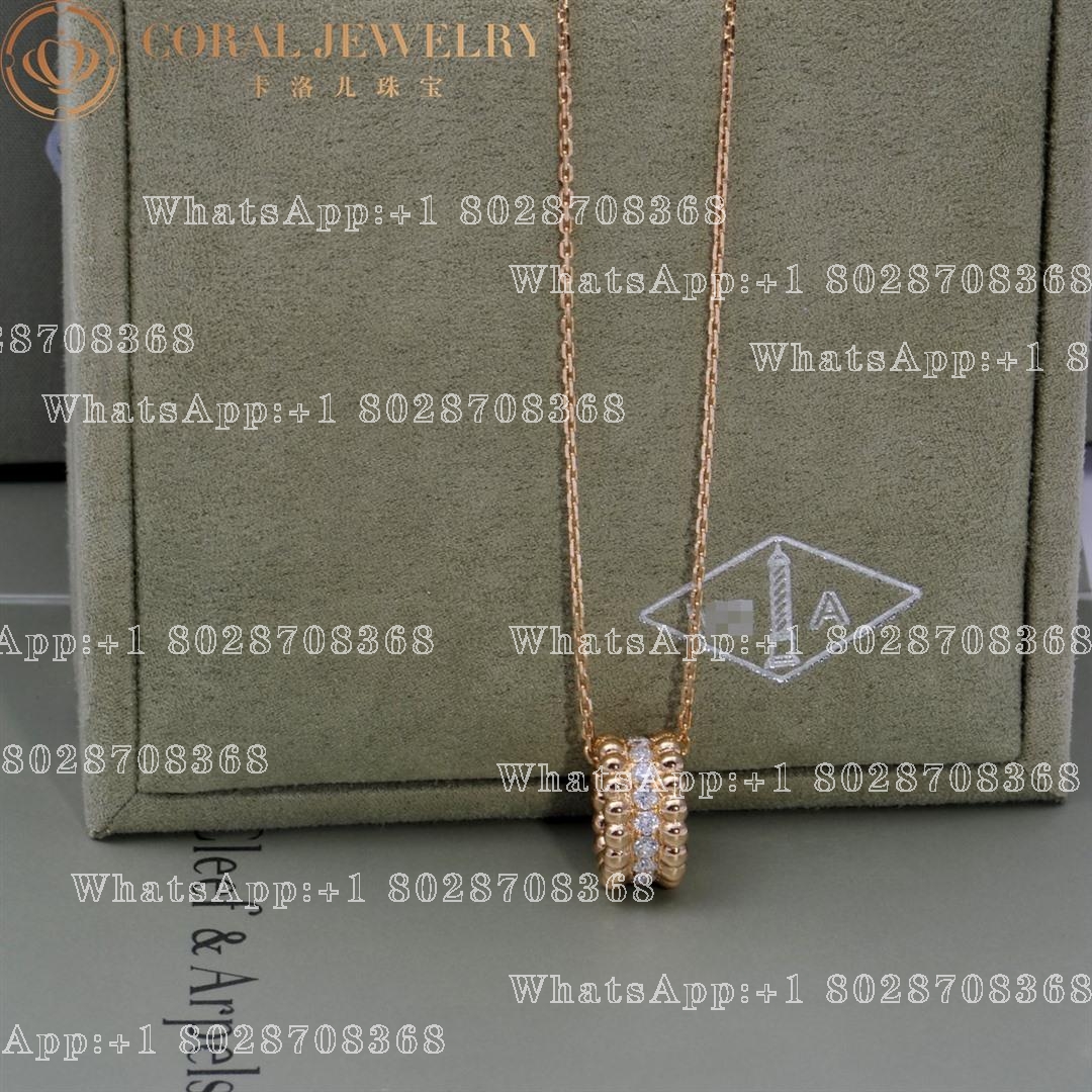 Van Cleef & Arpels Perlée diamonds pendant Rosegold, VCARO25000