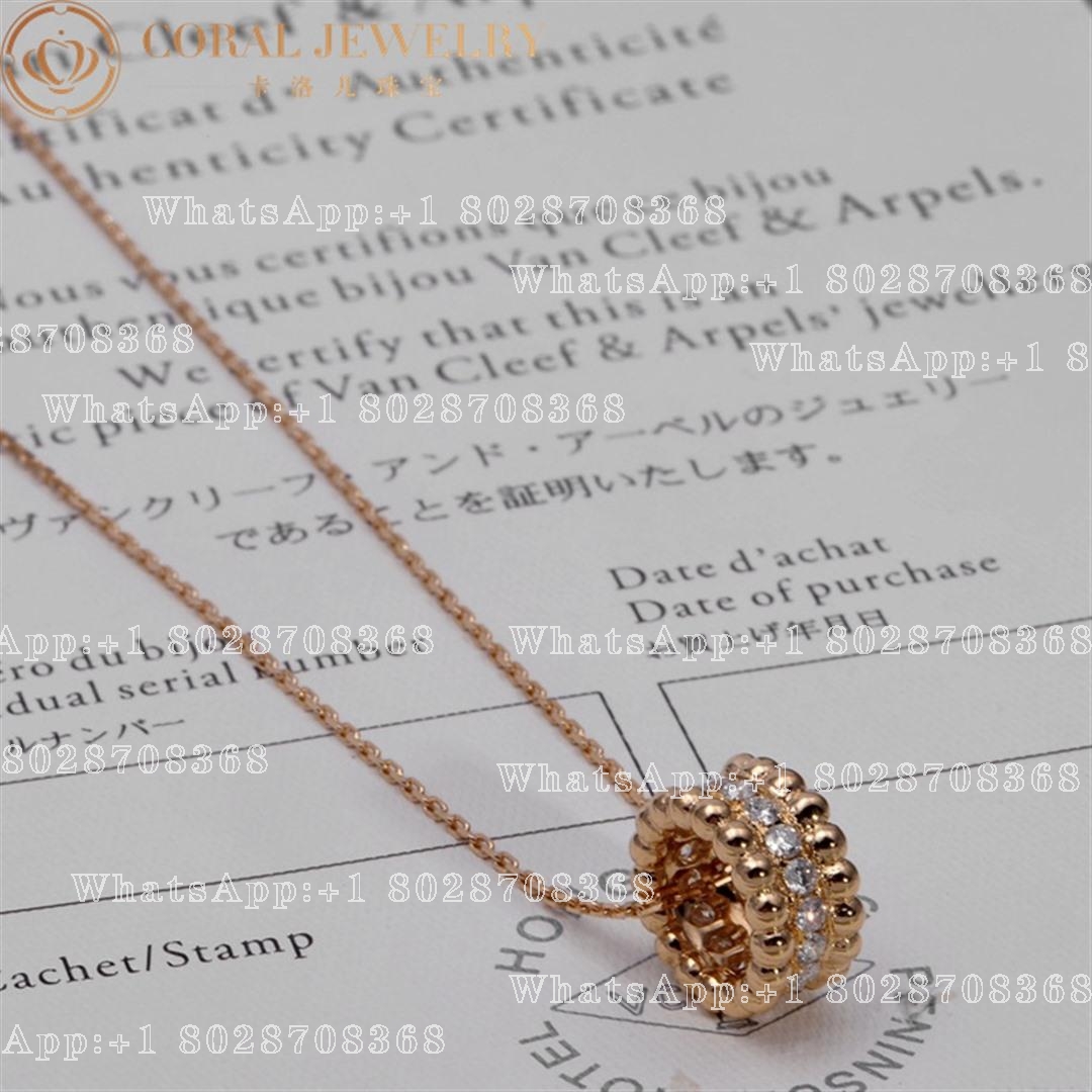 Van Cleef & Arpels Perlée diamonds pendant Rosegold, VCARO25000