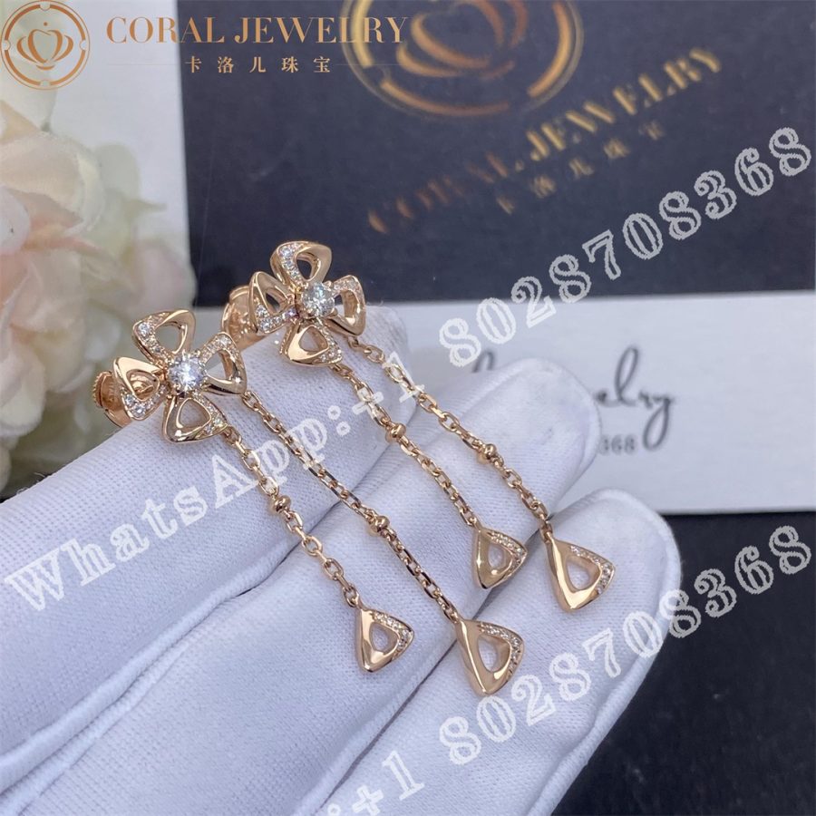 Bulgari Fiorever 18 Kt Rose Gold Pendant Earring Ref.: 357143 - Image 3
