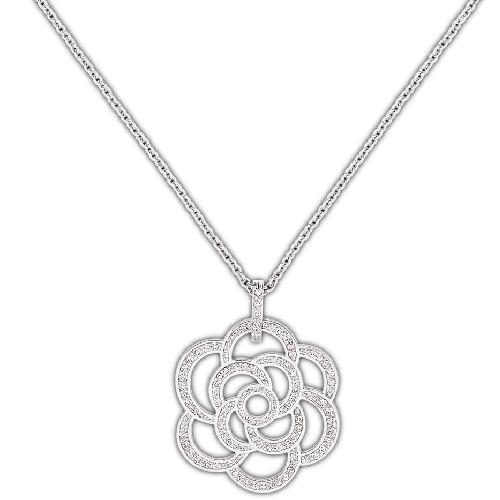 Chanel Camélia Ajouré Necklace 18k White Gold, Diamonds J3551