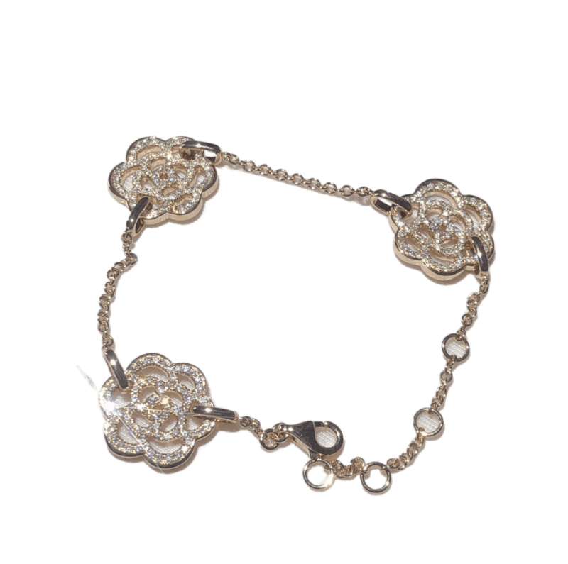 Chanel Camélias Ajourés Bracelet 18k Rose Gold Diamond