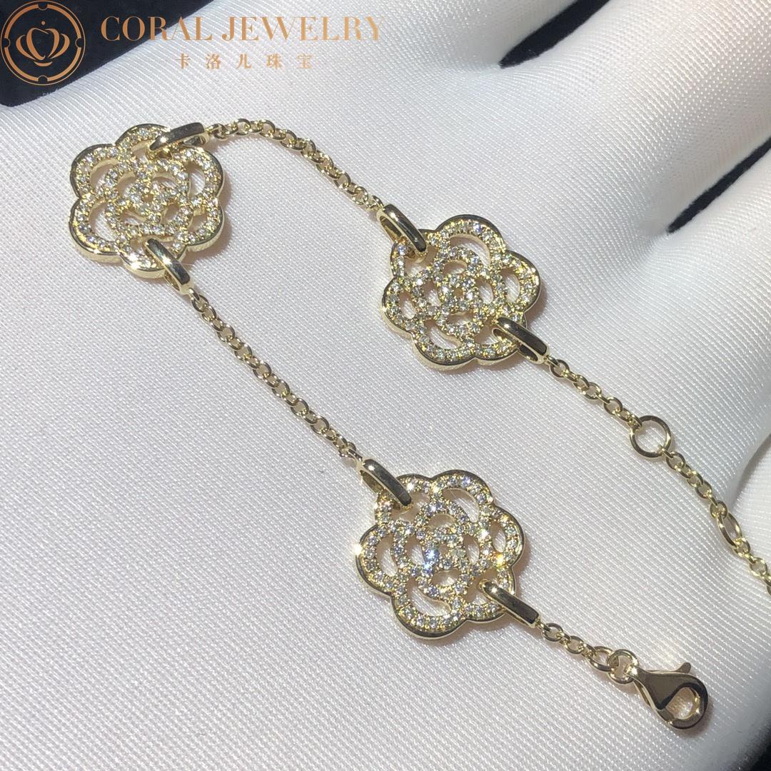 Chanel Camélias Ajourés Bracelet 18k Yellow Gold Diamond