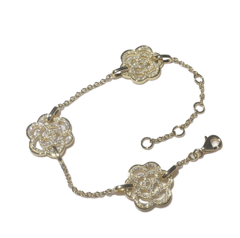 Chanel Camélias Ajourés Bracelet 18k Yellow Gold Diamond