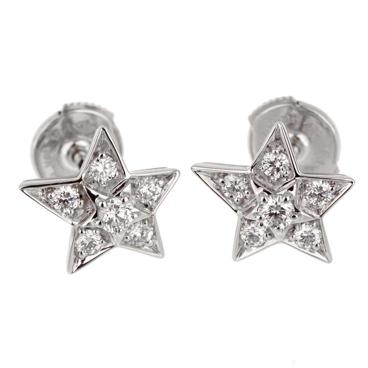 Chanel Comète Géode Earrings Small Version, 18k White Gold, Diamonds J0464