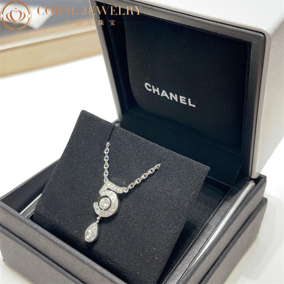 Chanel Eternal N°5 Necklace 18k White Gold, Diamonds J11991