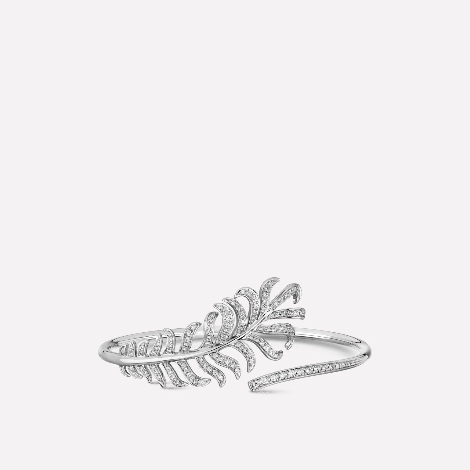 Chanel Plume De Chanel Bracelet 18k White Gold, Diamonds J4061