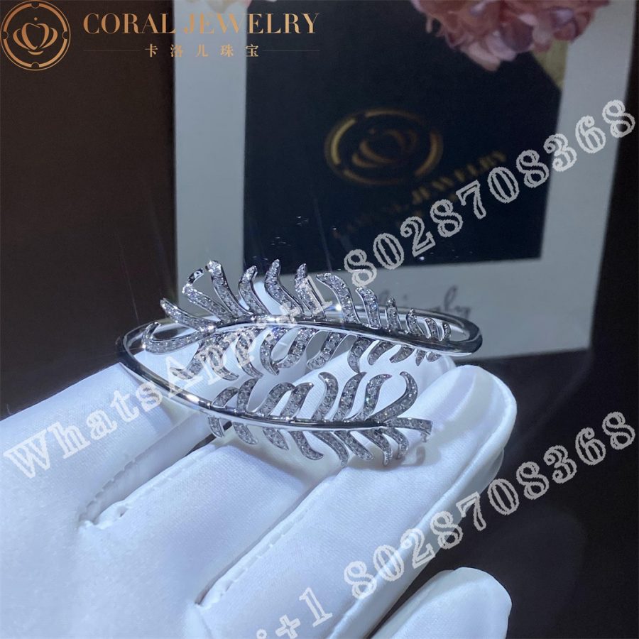 Chanel Plume De Chanel Bracelet 18k White Gold, Diamonds J4141 - Image 3