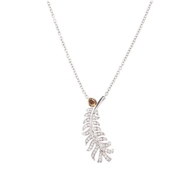 Chanel Plume De Chanel Necklace 18k White Gold, Diamonds