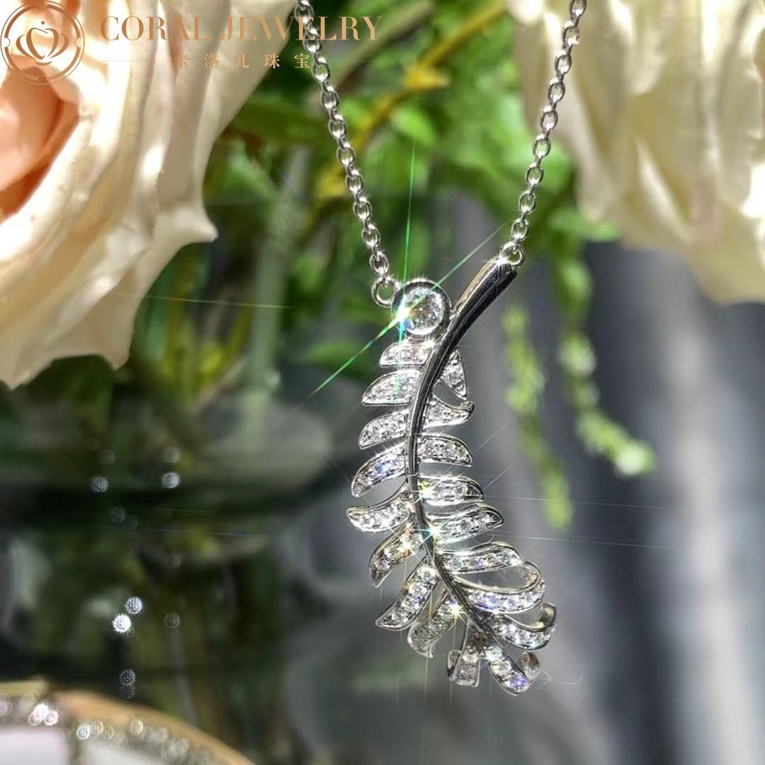 Chanel Plume De Chanel Necklace 18k White Gold, Diamonds J4142