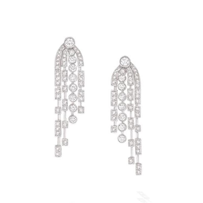 Chanel 1932 Fontaine Earrings in 18k White Gold and Diamonds