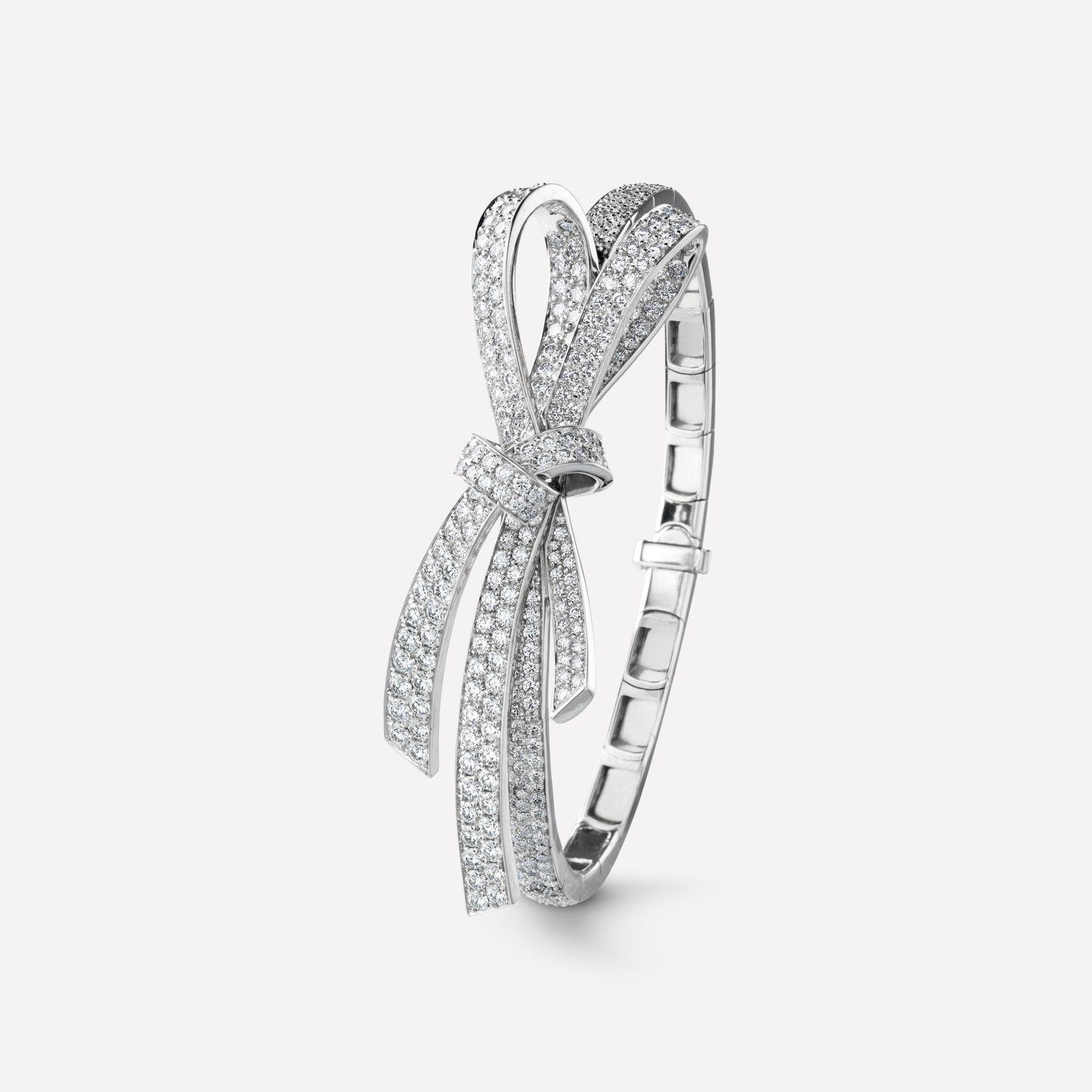 Chanel Ruban Bracelet 18k White Gold, Diamonds J3882