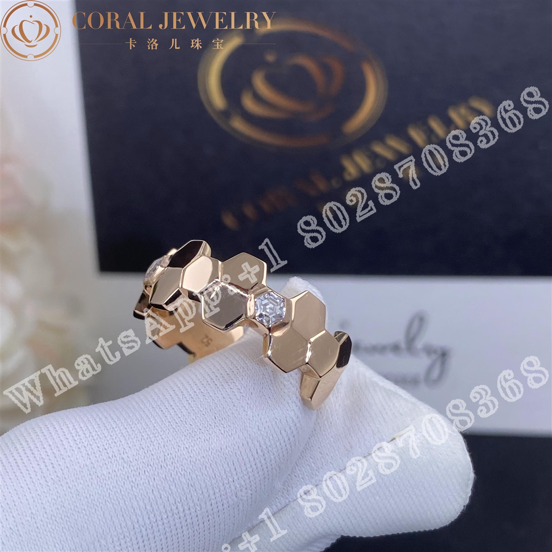 Chaumet Bee My Love Ring Rose Gold Diamonds 085091 Coral (3)