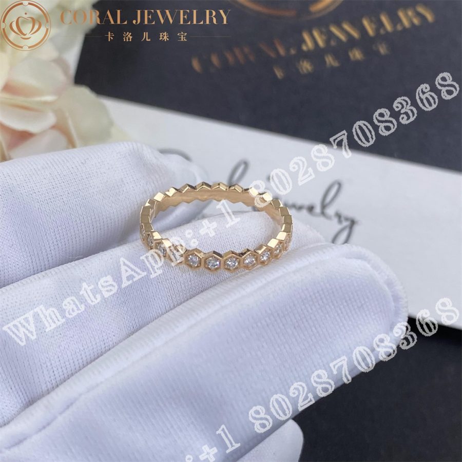 Chaumet Bee My Love Ring Rose gold, diamonds, 2.5mm 081935 - Image 3