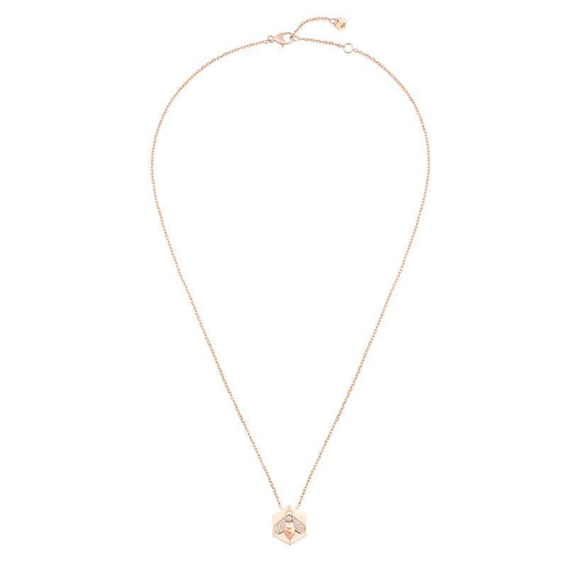 Chaumet Bee My Love Pendant Rose gold, diamonds 085094