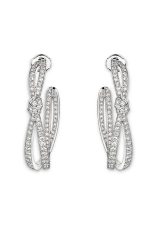 Chaumet Liens Séduction Hoop Earrings White Gold Diamond 083224