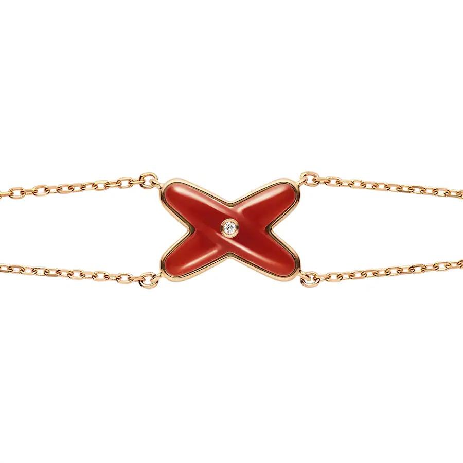 Chaumet Jeux De Liens Carnelian Bracelet Rose Gold, Carnelian, Diamond 085123