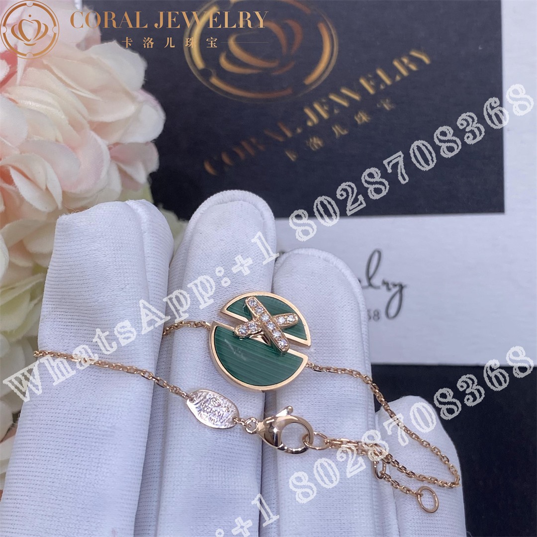 Chaumet Jeux De Liens Harmony Malachite Bracelet Rose Gold Malachite Diamonds 084997 Coral (4)