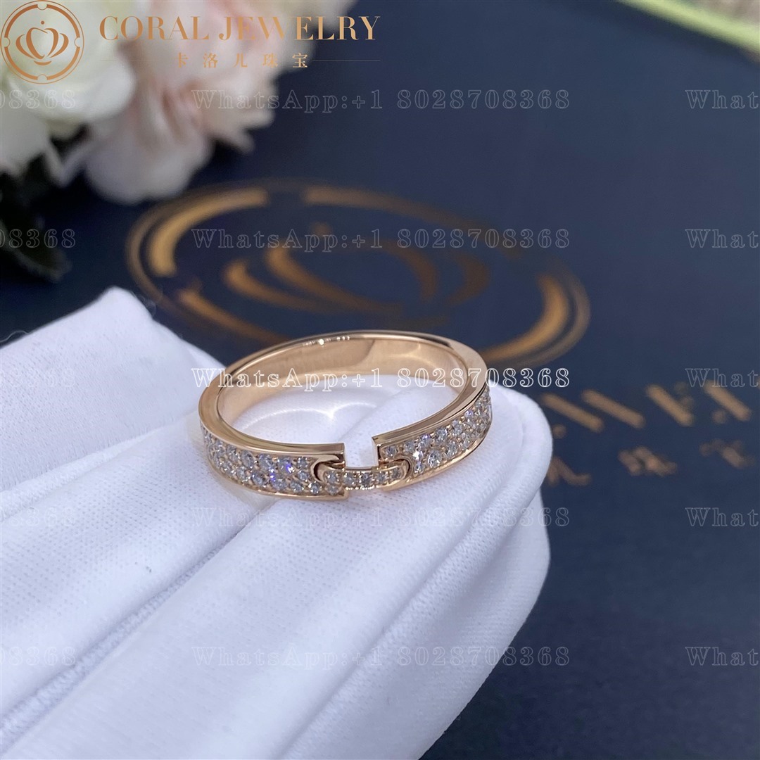 Chaumet Liens Evidence Wedding Band Rose Gold Diamonds 3 4mm 083605 Coral (1)