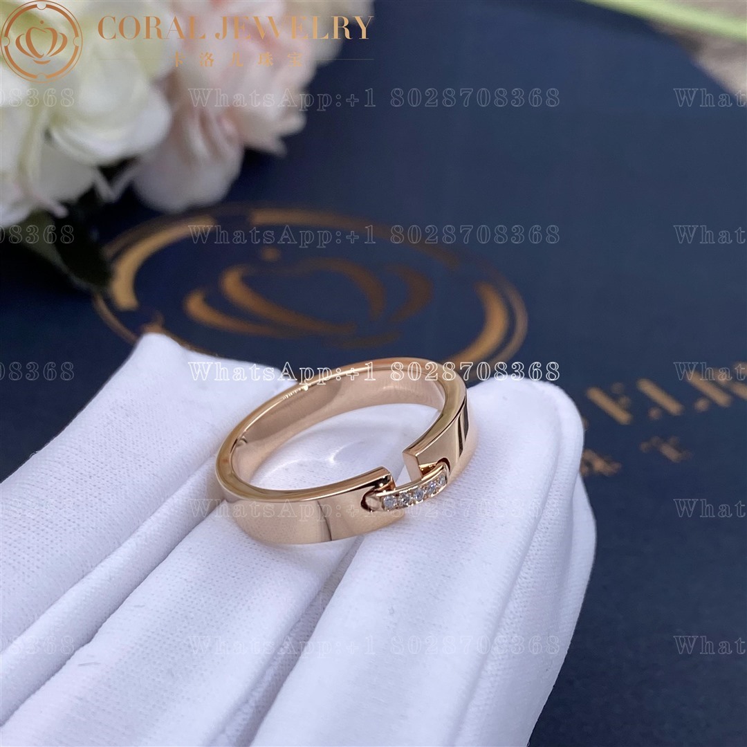 Chaumet Liens Evidence Wedding Band Rose Gold Diamonds 4mm 080542 Coral (1)