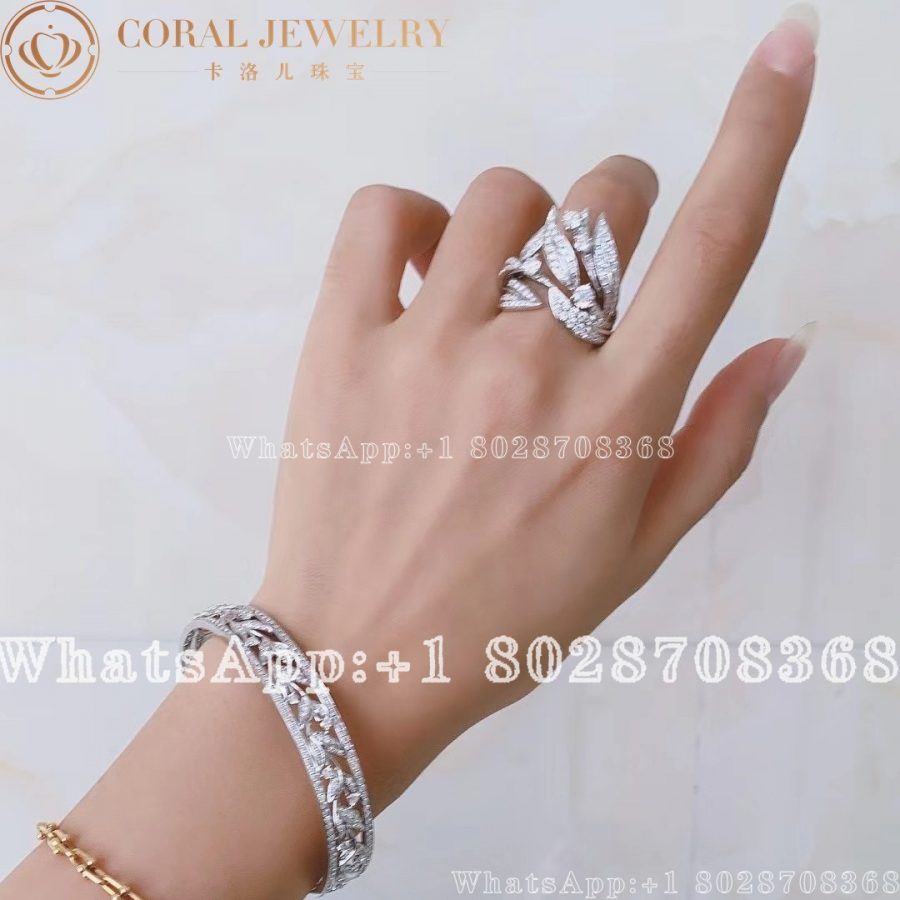 Chaumet Jardins Laurier Bracelet White Gold, Diamonds 084314 - Image 9