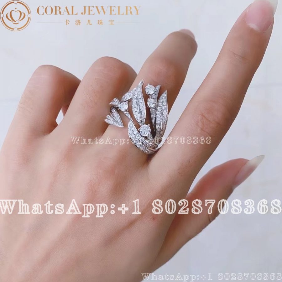 Chaumet Jardins Laurier Ring White Gold, Diamonds 083503 - Image 7