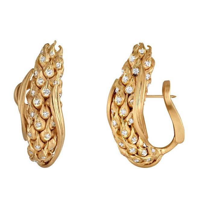 Chaumet Jardins l'Épi de Blé de Chaumet Earring Yellow Gold, Diamonds