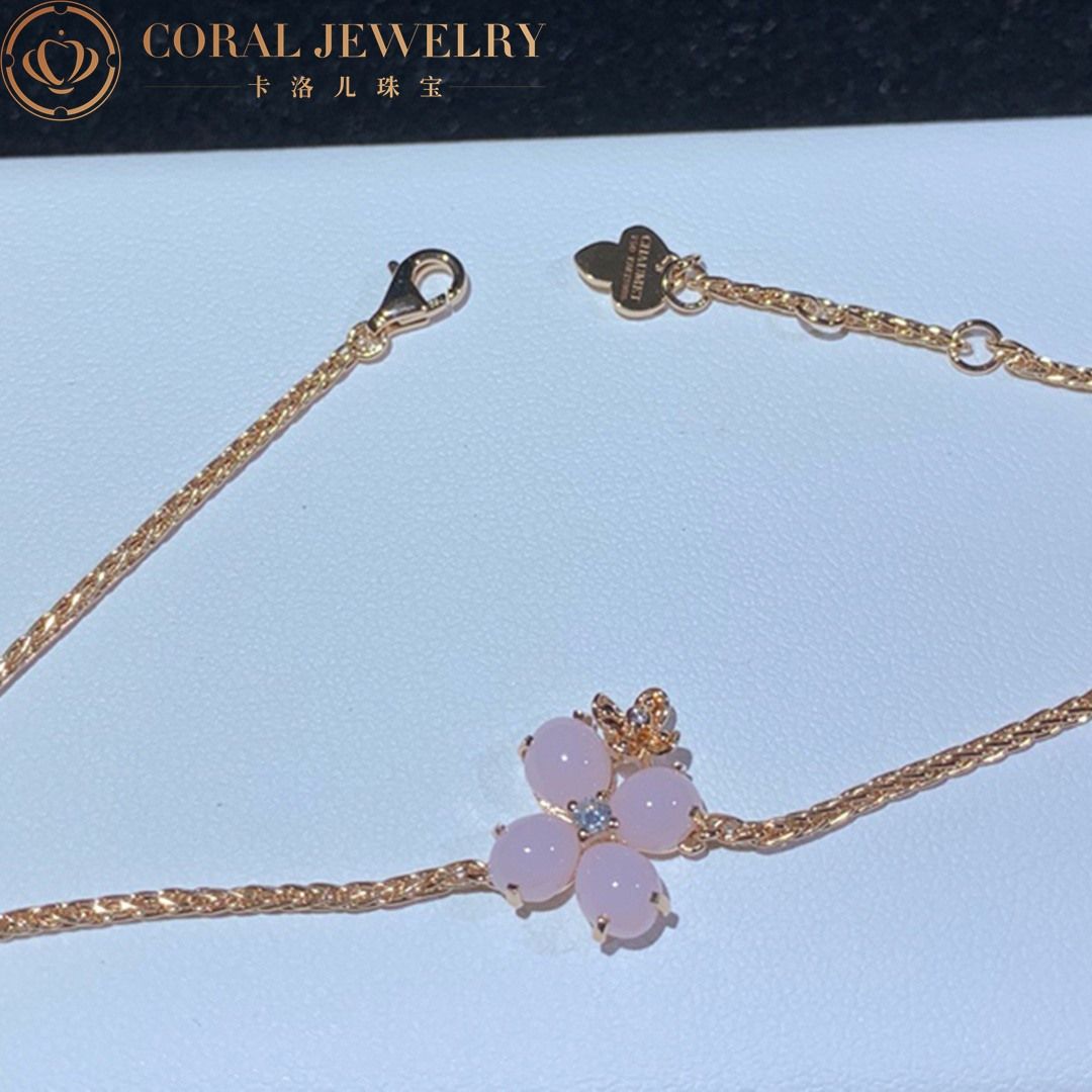 Chaumet Hortensia Aube Rosee Pink Gold Opal Diamond Bracelet 083537