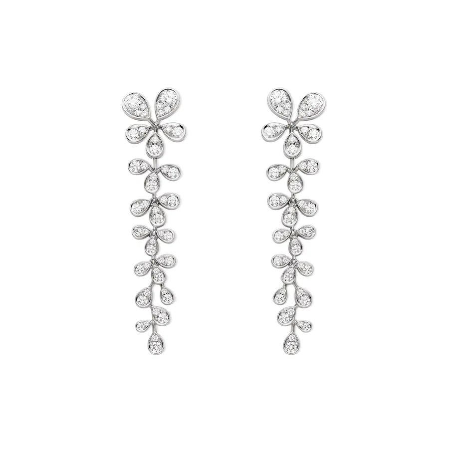 Chaumet Josephine Aigrette Imperiale Transformable Earrings White Gold Diamonds 083838 Coral (1)