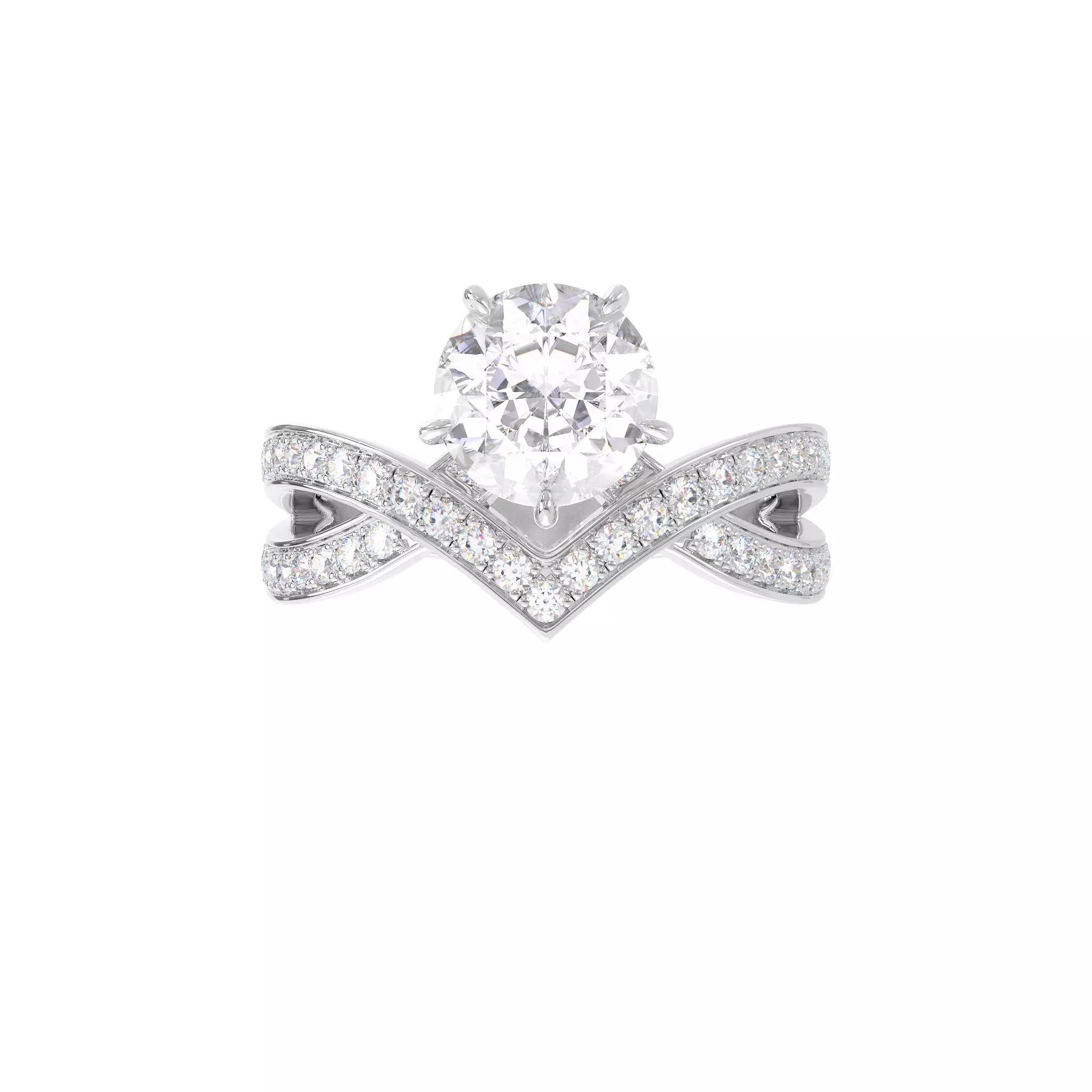 Chaumet Josephine Amour Daigrette Solitaire 0 50ct Platinum Diamonds J84089