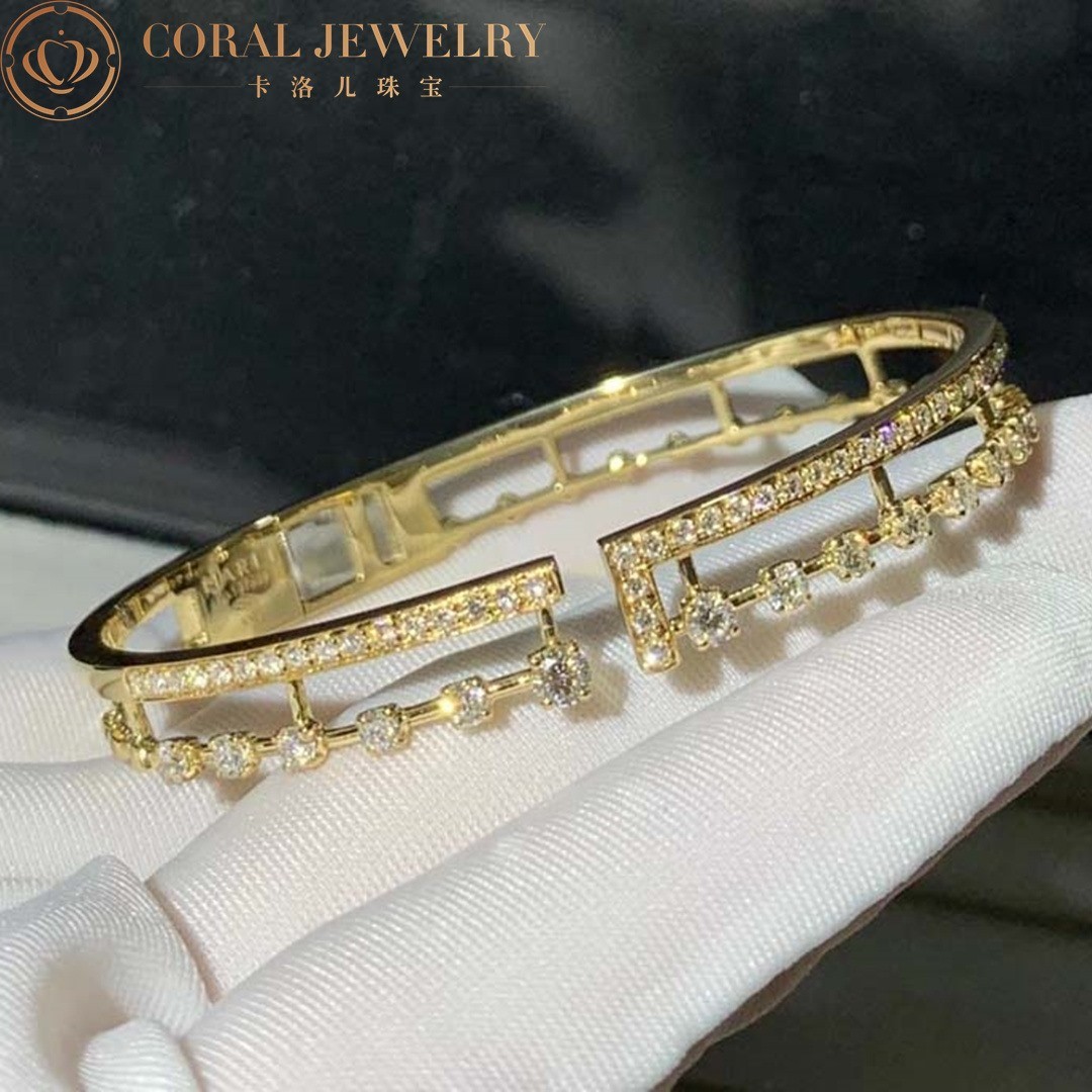 Marli Avenues Open Hinged Bracelet In Yellow Gold AVEN-B2