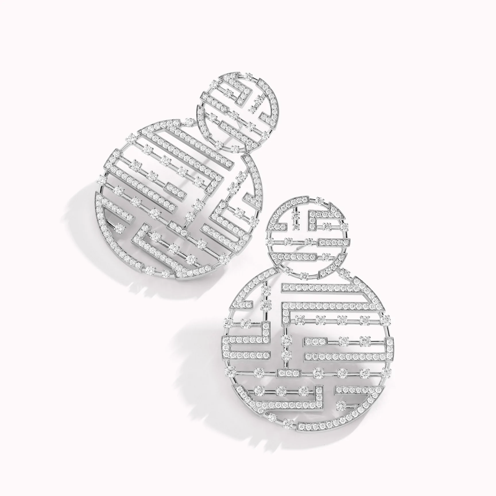 Marli Avenues Statement Earrings In White Gold AVEN-E8