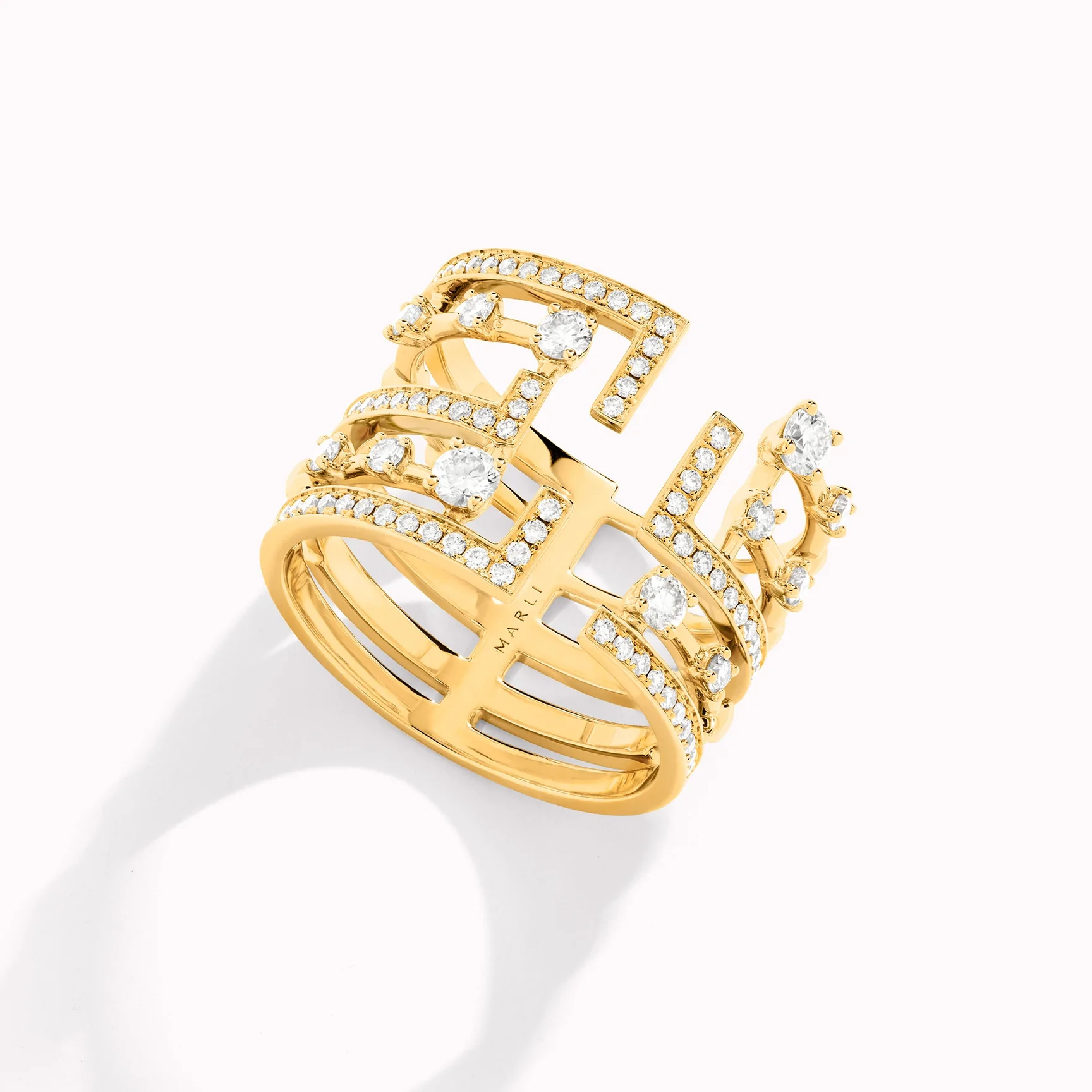 Marli Avenues Statement Ring In Yellow Gold AVEN-R5