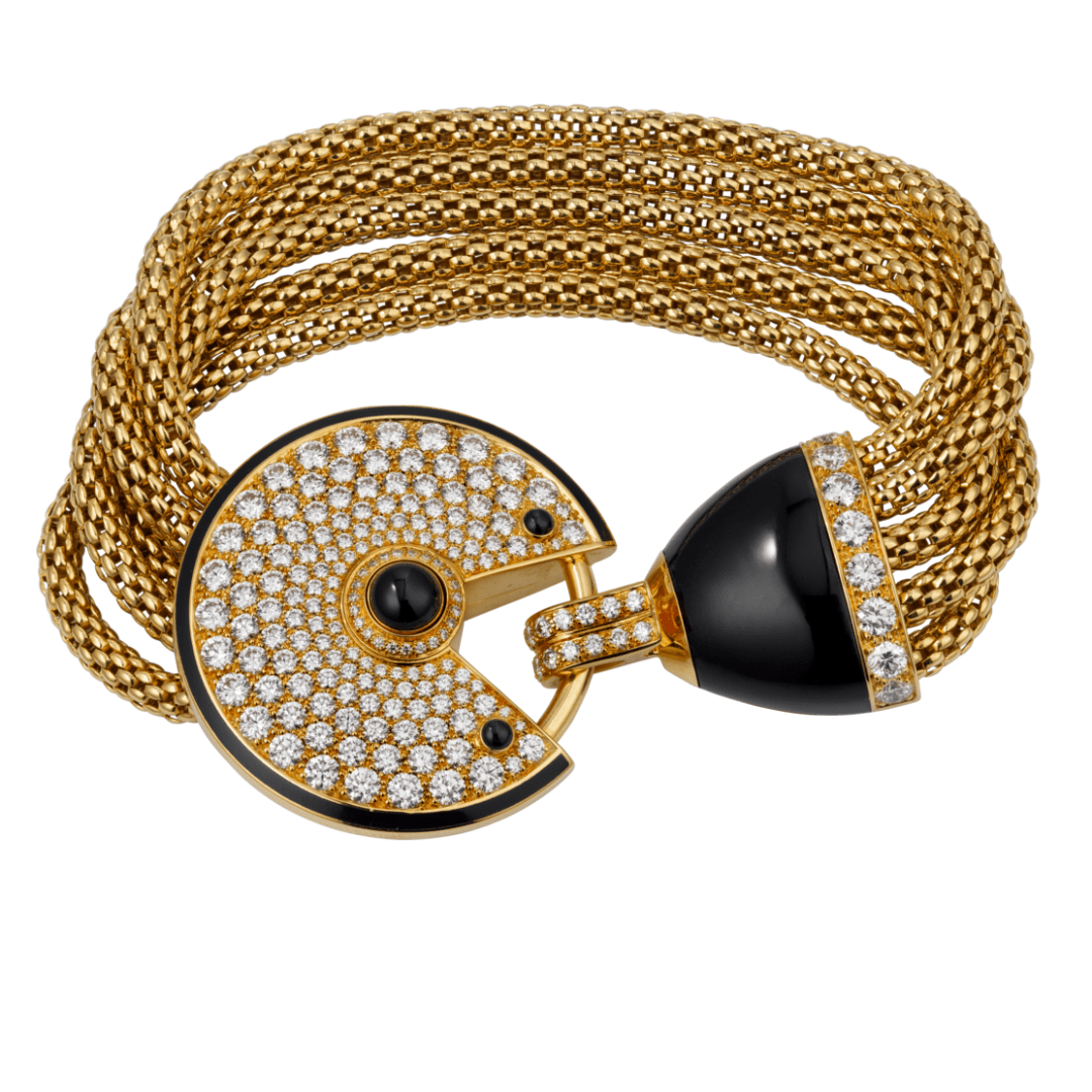 Cartier Amulette De Cartier Bracelet, Large Model Yellow Gold, Diamonds, Onyx N6705117