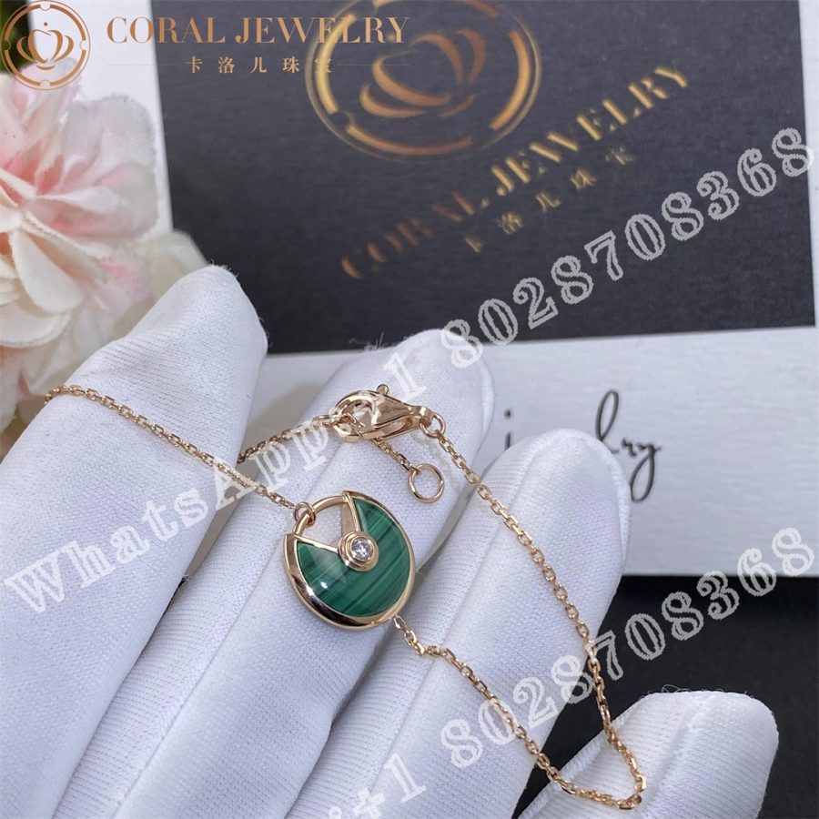 Cartier Amulette De Cartier Bracelet XS Model Rose Gold Malachite B6047117 - Image 3