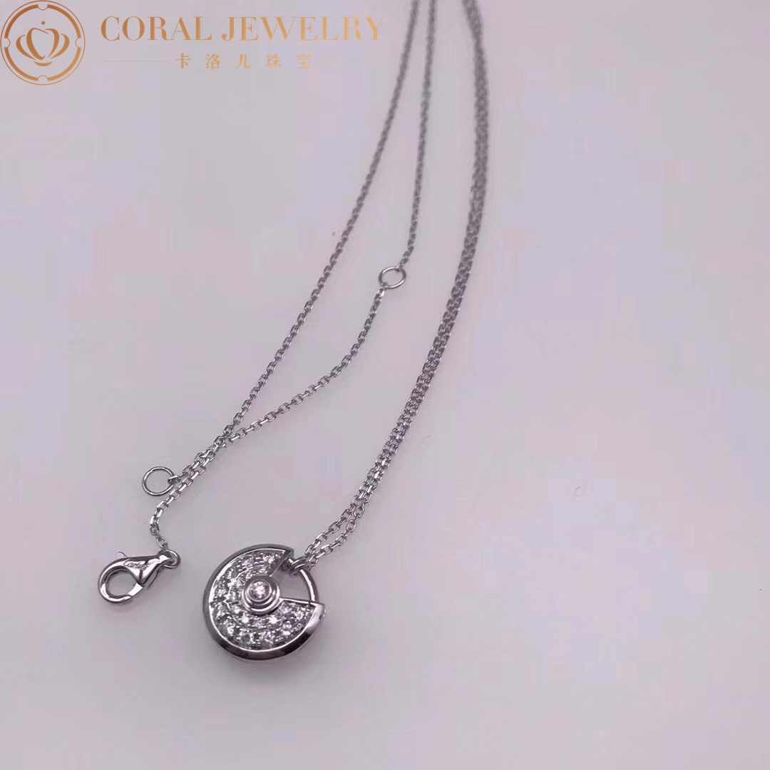 Cartier Amulette de Cartier Diamond Whit Gold Necklace B3047300