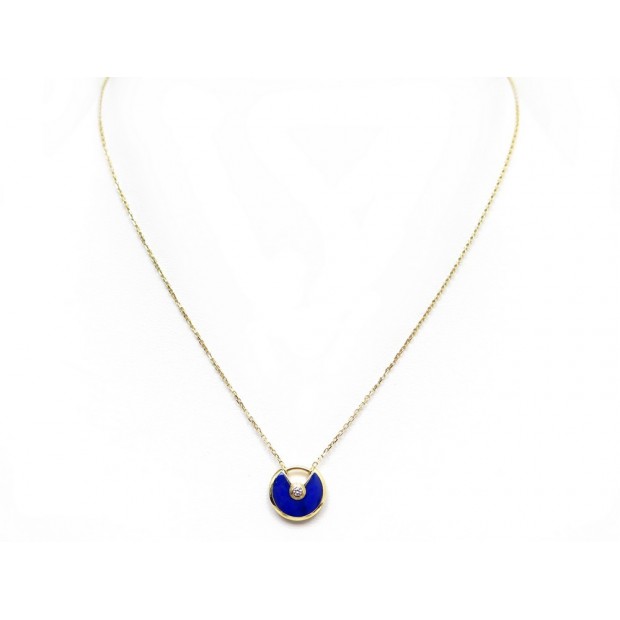 Cartier Amulette De Cartier Necklace XS Rose Gold, Lapis Lazuli, Diamond B3153108