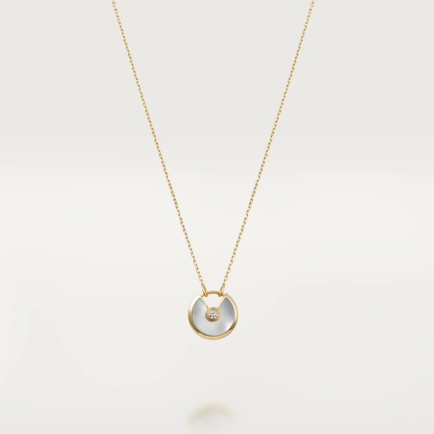 Cartier Amulette De Cartier Necklace, Small Model, Yellow Gold White Mother-of-pearl B7224559